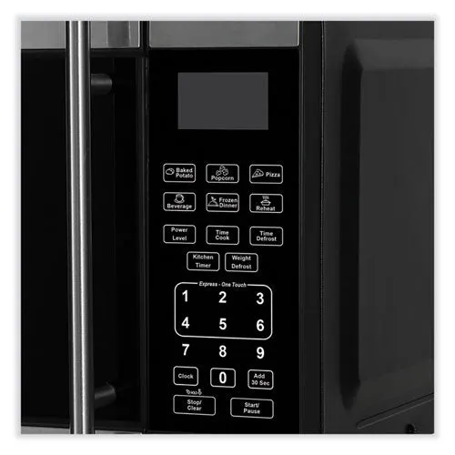 0.7 Cubic Foot Microwave Oven, 700 Watts, Stainless Steel-black