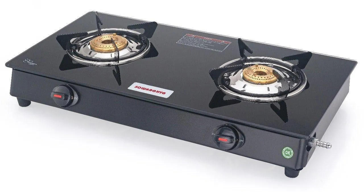 2 Burner Elite - Glass Top Gas Stove