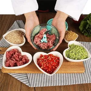 753_Manual Food Chopper, Compact & Powerful Hand Held Vegetable Chopper / Blender