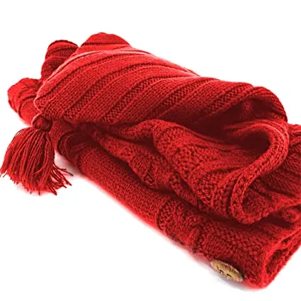 Babymoon Organic Knitted Woollen Swaddle Sleeping Bag | 0-3M  - Red