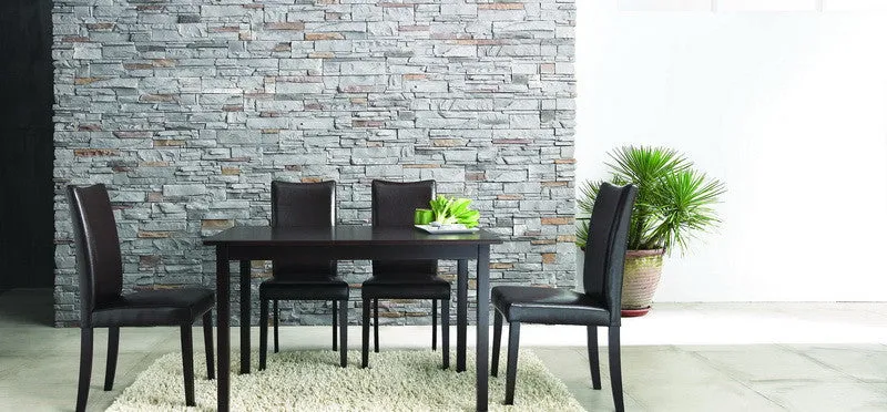 Baxton Studio Berreman Dark Brown 5 Piece Modern Dining Set