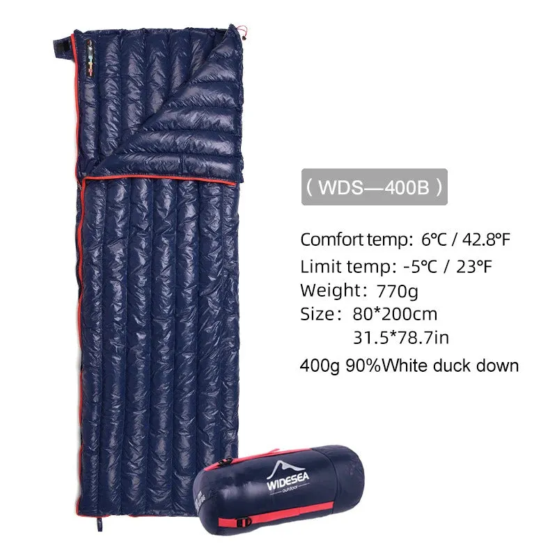 Best Ultralight Sleeping Bag (-5°C): Warm 800-FP Down HyperDRY by Widesea