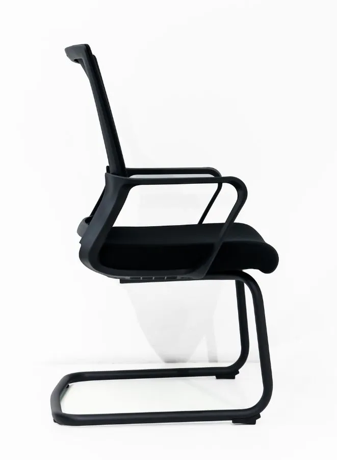 Black Frame Office Mesh Cantilever Chair, Comfortable and Stylish for Office, Home and Shops