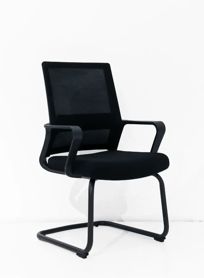 Black Frame Office Mesh Cantilever Chair, Comfortable and Stylish for Office, Home and Shops