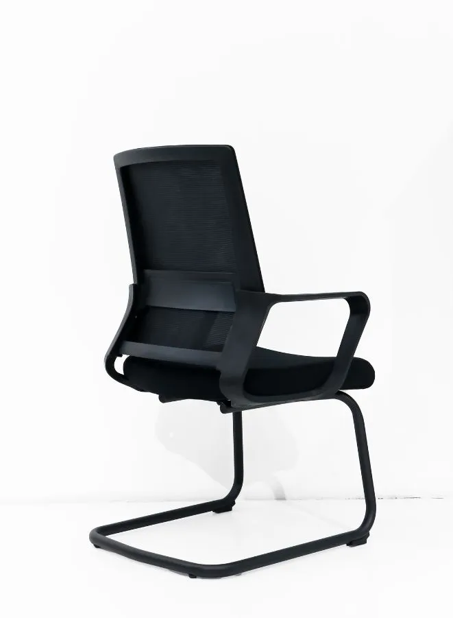 Black Frame Office Mesh Cantilever Chair, Comfortable and Stylish for Office, Home and Shops