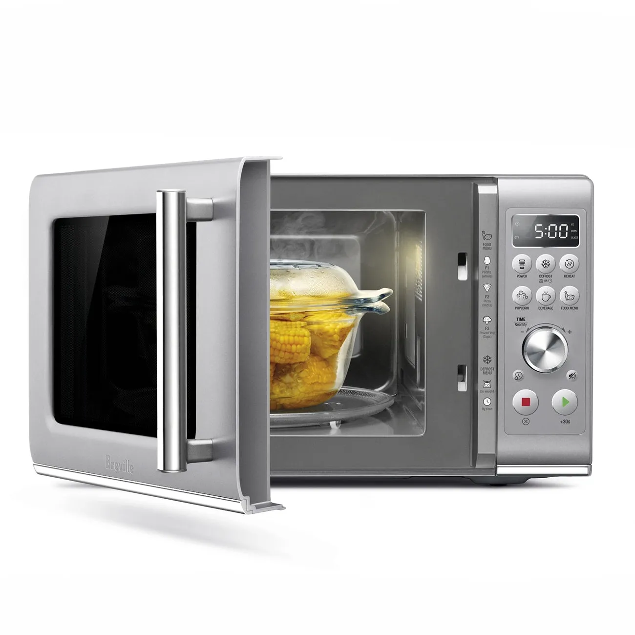 Breville Compact Wave Soft Close Microwave, Silver #BMO650SIL1BCA1