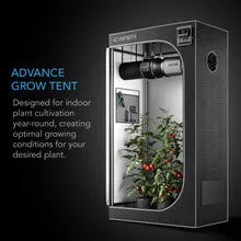 CLOUDLAB 632, ADVANCE GROW TENT 3X2, 2000D DIAMOND MYLAR CANVAS, 36" X 24" X 72"