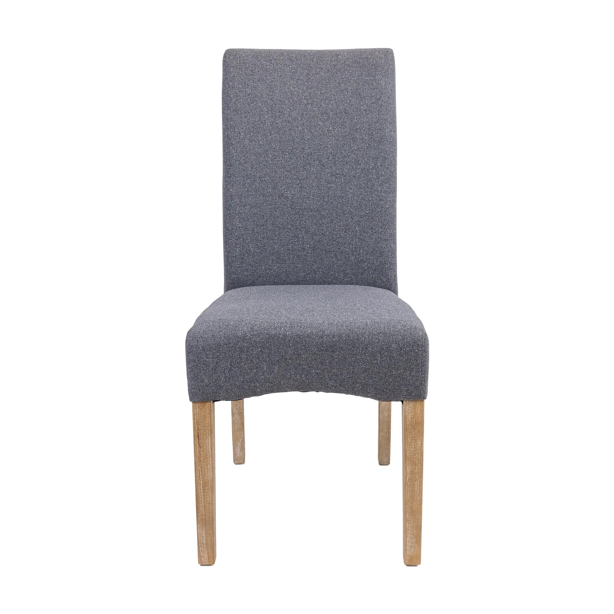 Contemporary Grey Upholstered Dining Chairs, Set of 4 - Pine Frame