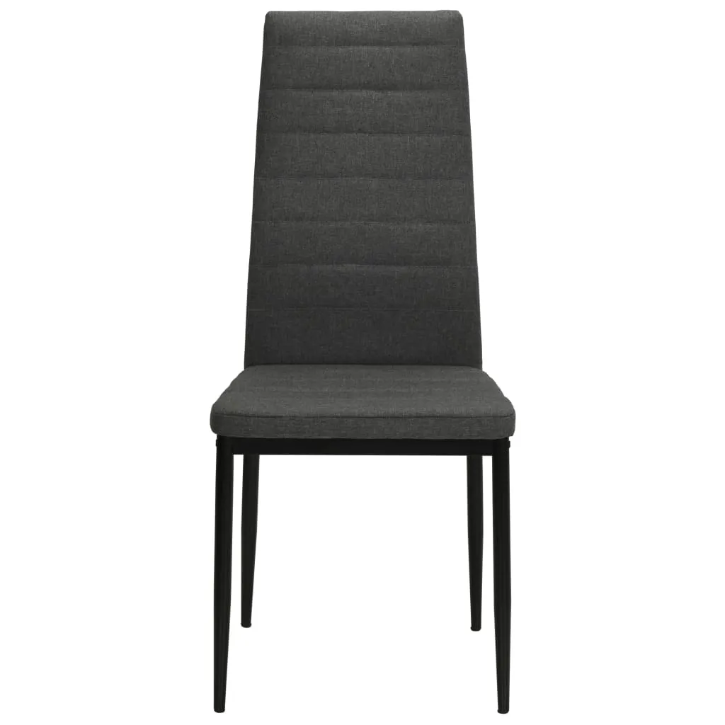 Dining Chairs 2 pcs Dark Grey Fabric