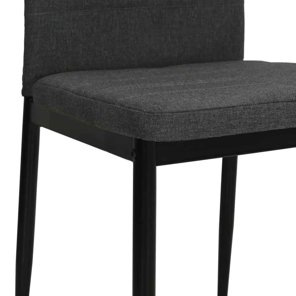 Dining Chairs 2 pcs Dark Grey Fabric