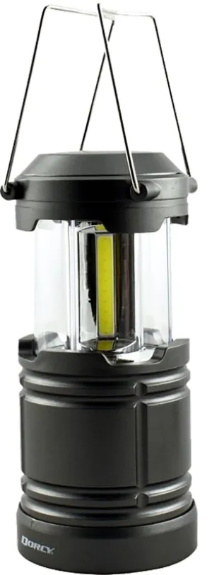 Dorcy 41-6527 Pop-Up COB Lantern, AA Battery, LED Lamp, 500 Lumens Lumens, Black/Gray :EA: QUANTITY: 1