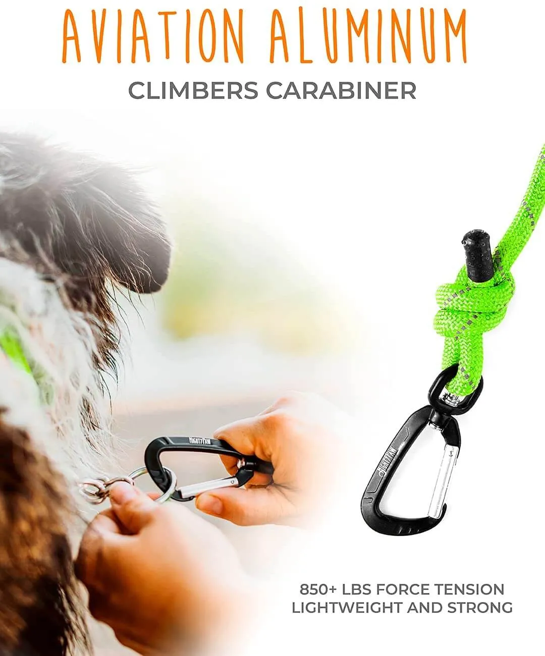 Durable Climber’s Rope Dog Leash by Mighty Paw