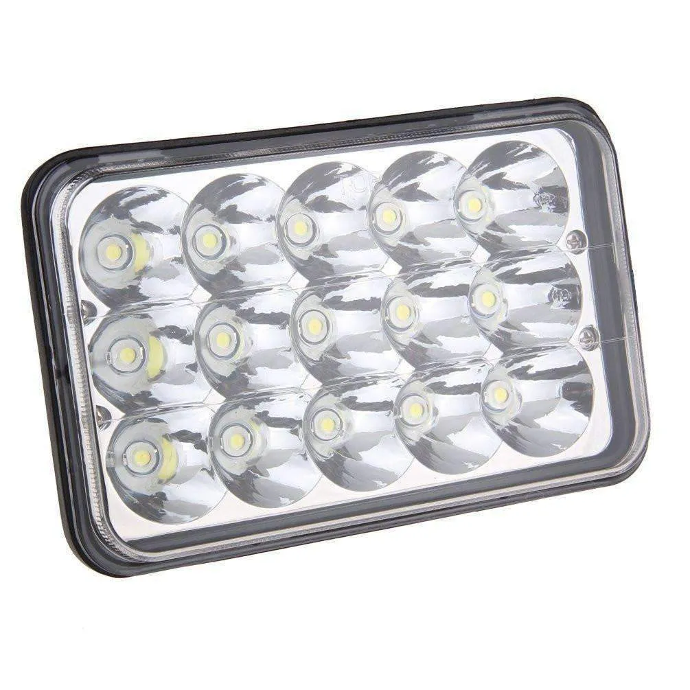 Eagle Lights 4x6 45W LED Headlights Sealed Beam Replacement for H4651 H4652 H4656 H4666 H6545 and more - 2 Pieces