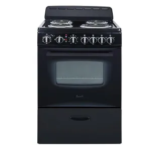 ERU240P1B Avanti 24" Electric Range Oven with Framed Glass Door - Black / 2.6 cu. ft.