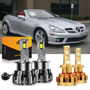 For 2009-2011 Mercedes-Benz SLK300 with HID headlamps LED Light Bulbs High Low Beam Bundle