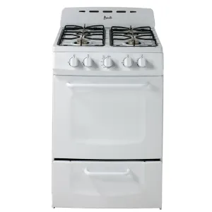 GRO24P0W Avanti 24" Gas Range Oven - White / 2.6 cu. ft.