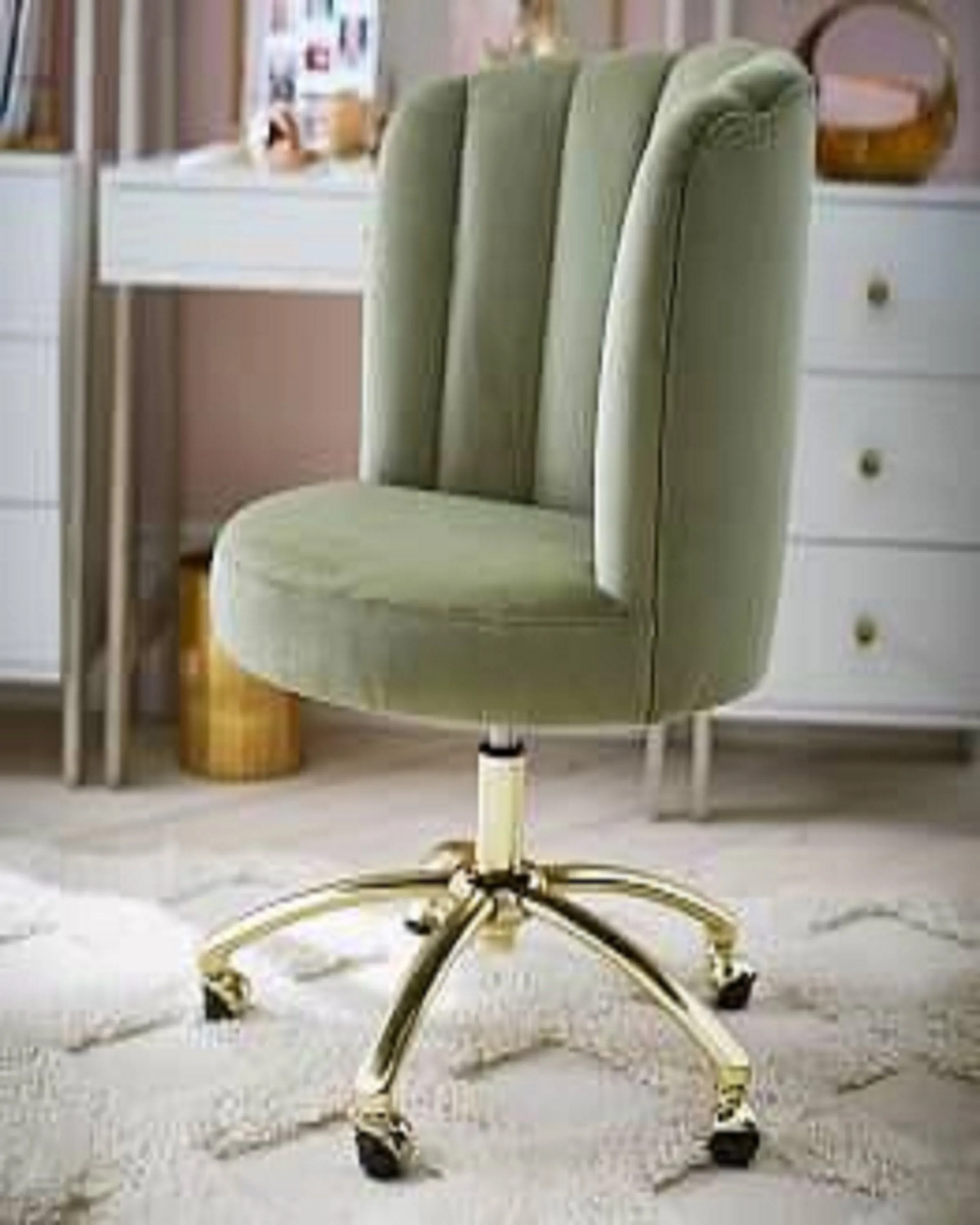 JAINA GREEN CHAIR | Most comfortable chair for working from home