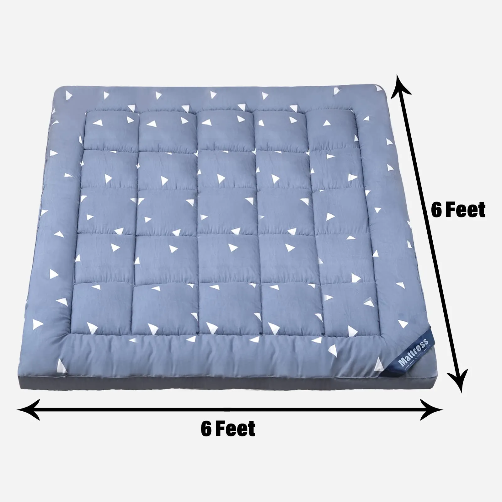 Kuber IndustriesMattress Topper/Padding|Mattress for Comfortable Sleep 6 x 6 Feet|Blue