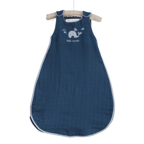 Little Crevette Sleeping Bag Navy Baleine