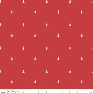 Love You S’more Trees Red Cotton Yardage by Gracey Larson | Riley Blake Designs