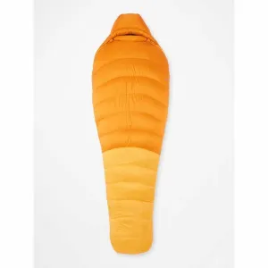 Marmot Men's Lithium 0 Left Zipper Long Sleeping Bag - Orange Pepper/Golden Sun