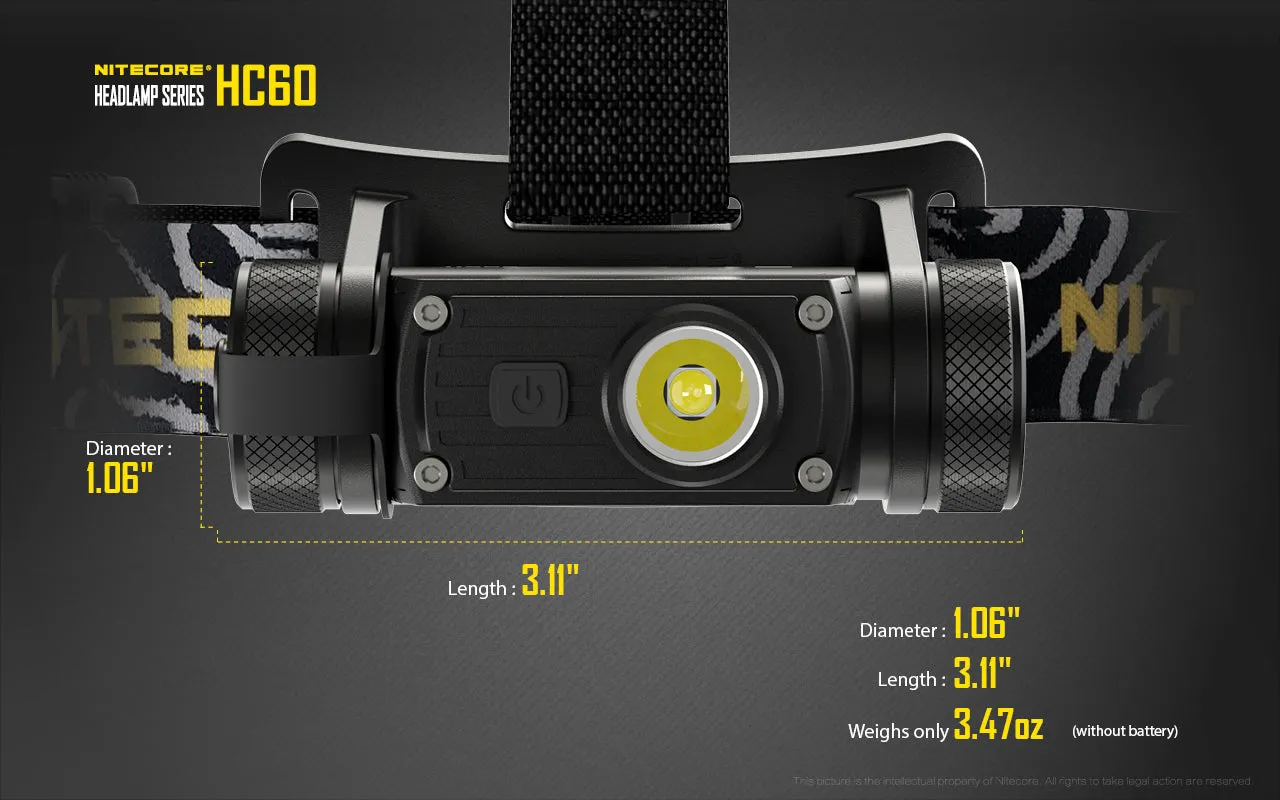 NITECORE 1000 LUMENS LED HEADLAMP (HC60)