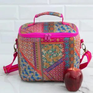 On The Go Lunch Tote - Folk Flower Patchwork