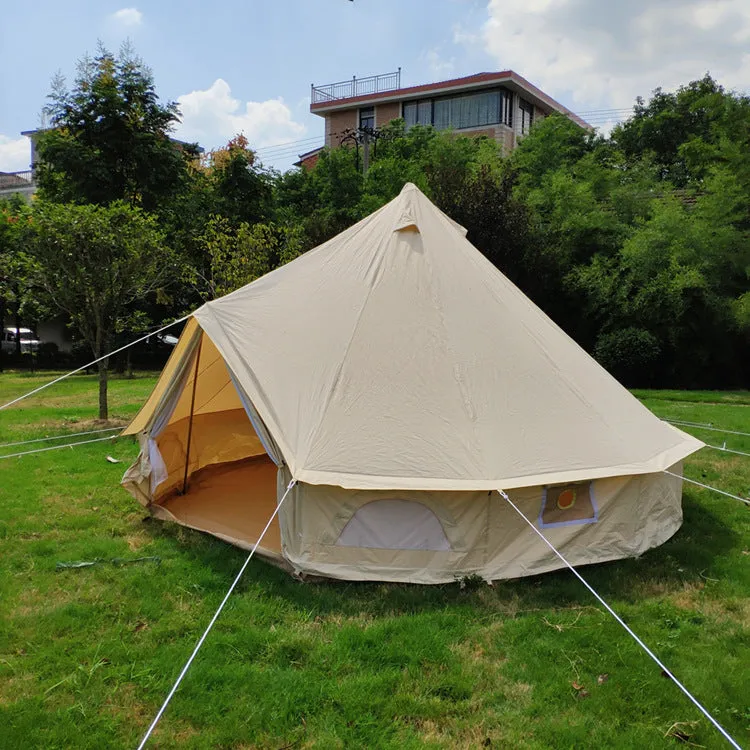 Outdoor Canvas Camping Tent Oxford Cloth Against Heavy Rain To Keep Warm