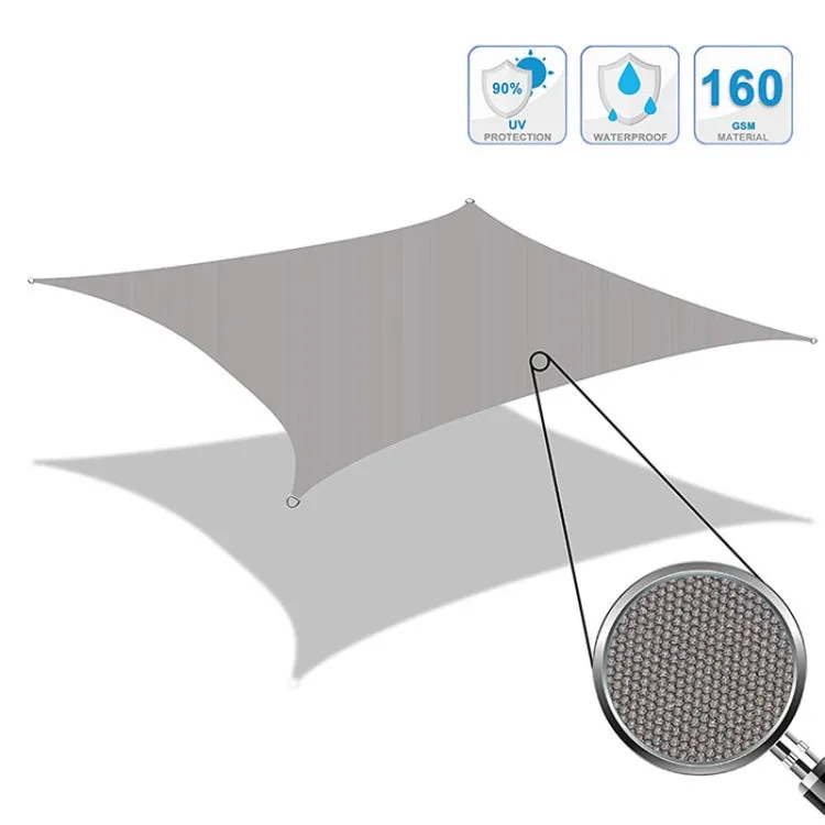 Outdoor Garden Sunshade Sail Waterproof Anti-UV Canopy, Size: 3m x 6m(Black)