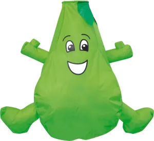 Pear wacky character windsock for telescopic flag poles or garden ornaments and camping festivals