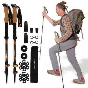 Pike Trail Carbon Fiber Trekking Poles: High Performance Hiking Sticks  for Hiking, Hunting, Trekking and Nordic Walking