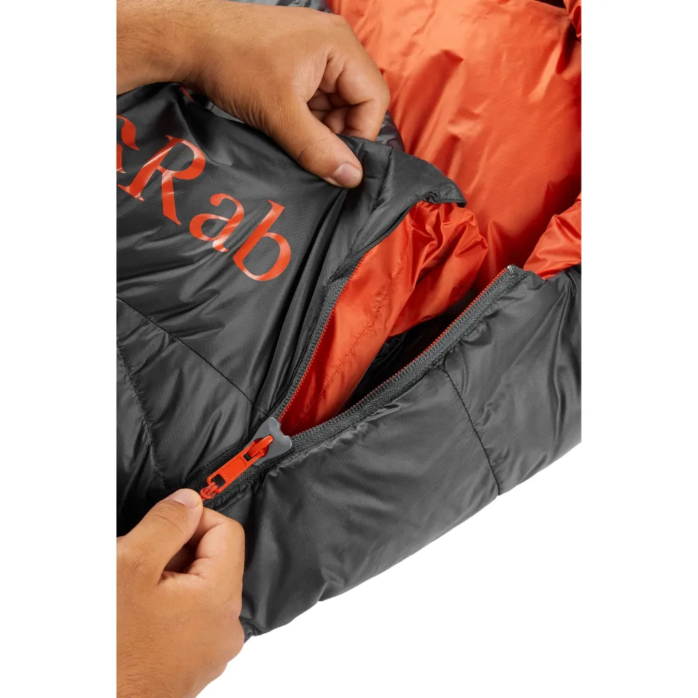 Rab Ascent 500 Down Sleeping Bag - Regular Left Zip (Graphene)