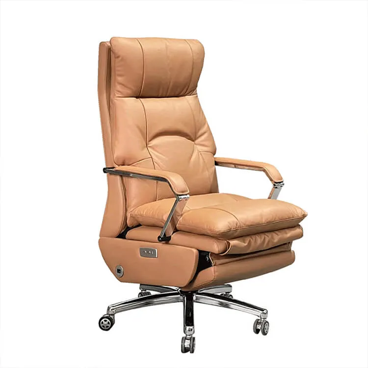 Reclining Rotatable Comfortable Leather Executive Chair