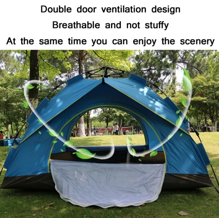 TC-014 Outdoor Beach Travel Camping Automatic Spring Multi-Person Tent For 3-4 People(Green Mat)