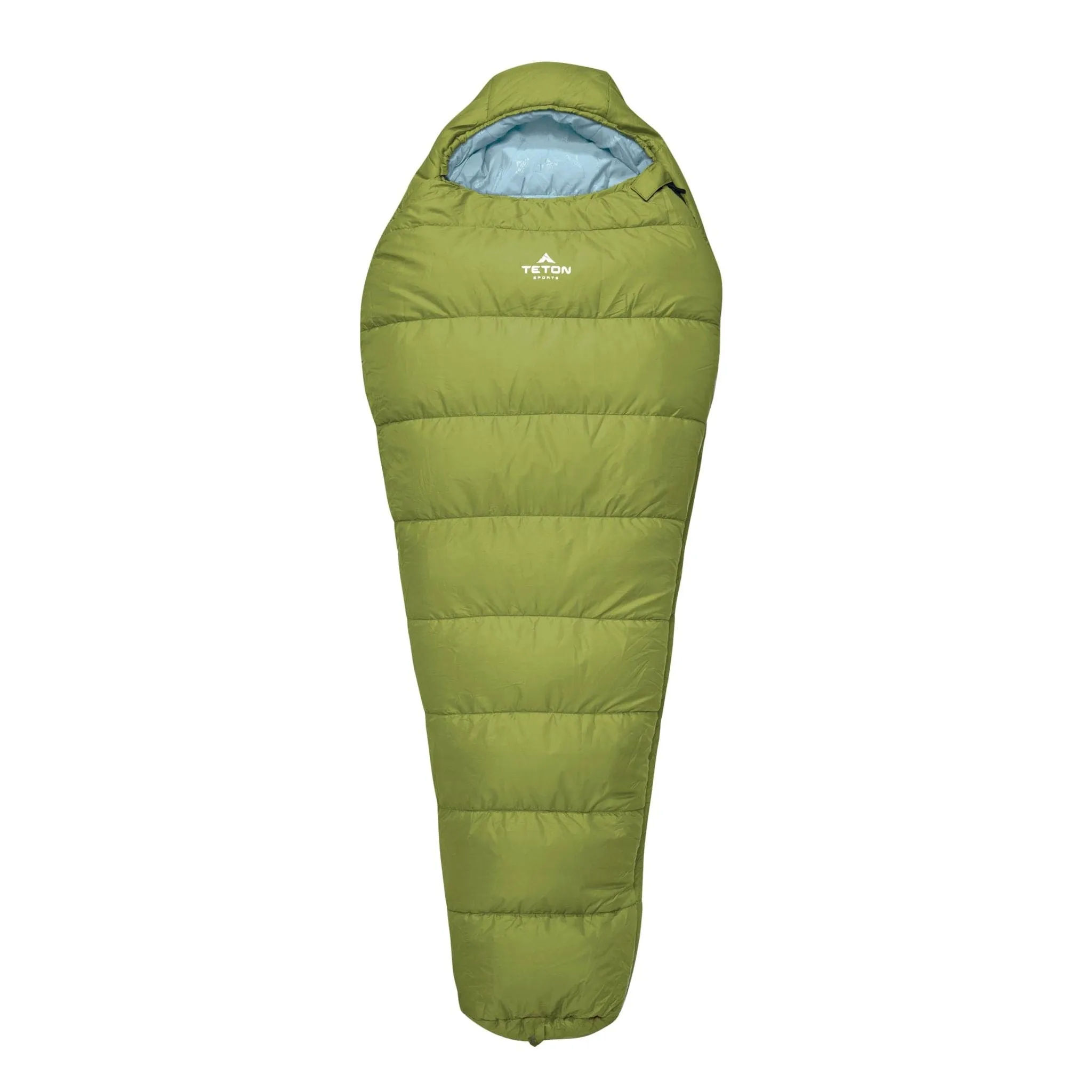 Teton Sports LEEF -18˚c/0˚f Mummy SHORT Sleeping Bag in Moss/Sky