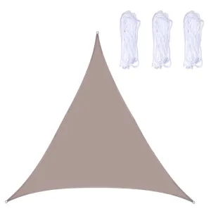 Triangle Outdoor Garden Sunshade Sail Waterproof Anti-UV Canopy, Size: 3.6m x 3.6m x 3.6m(Khaki)