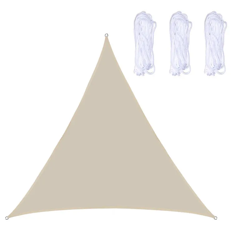 Triangle Outdoor Garden Sunshade Sail Waterproof Anti-UV Canopy, Size: 3m x 3m x 3m(Beige)