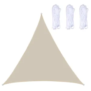 Triangle Outdoor Garden Sunshade Sail Waterproof Anti-UV Canopy, Size: 3m x 3m x 3m(Beige)