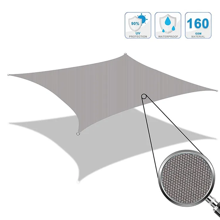 Triangle Outdoor Garden Sunshade Sail Waterproof Anti-UV Canopy, Size: 3m x 4m x 5m(Beige)