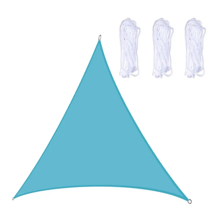 Triangle Outdoor Garden Sunshade Sail Waterproof Anti-UV Canopy, Size: 5m x 5m x 5m(Lake Blue)