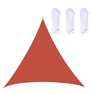 Triangle Outdoor Garden Sunshade Sail Waterproof Anti-UV Canopy, Size: 5m x 5m x 5m(Red)