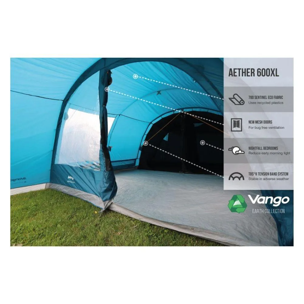 Vango Aether 600XL Poled Tent - 6 Man Tent