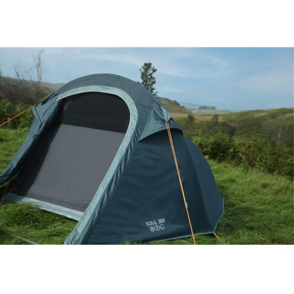 Vango Soul 300 Tent - 3 Man Tent (Deep Blue)