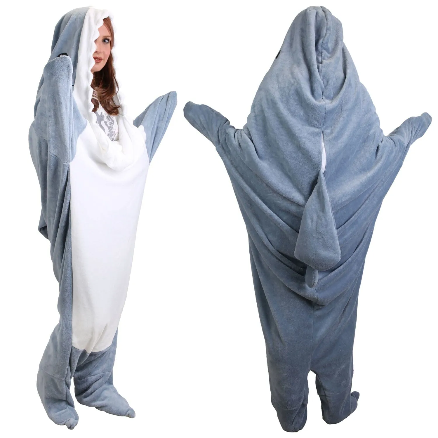 Wearable Shark Sleeping Bag Onezie with Zipper