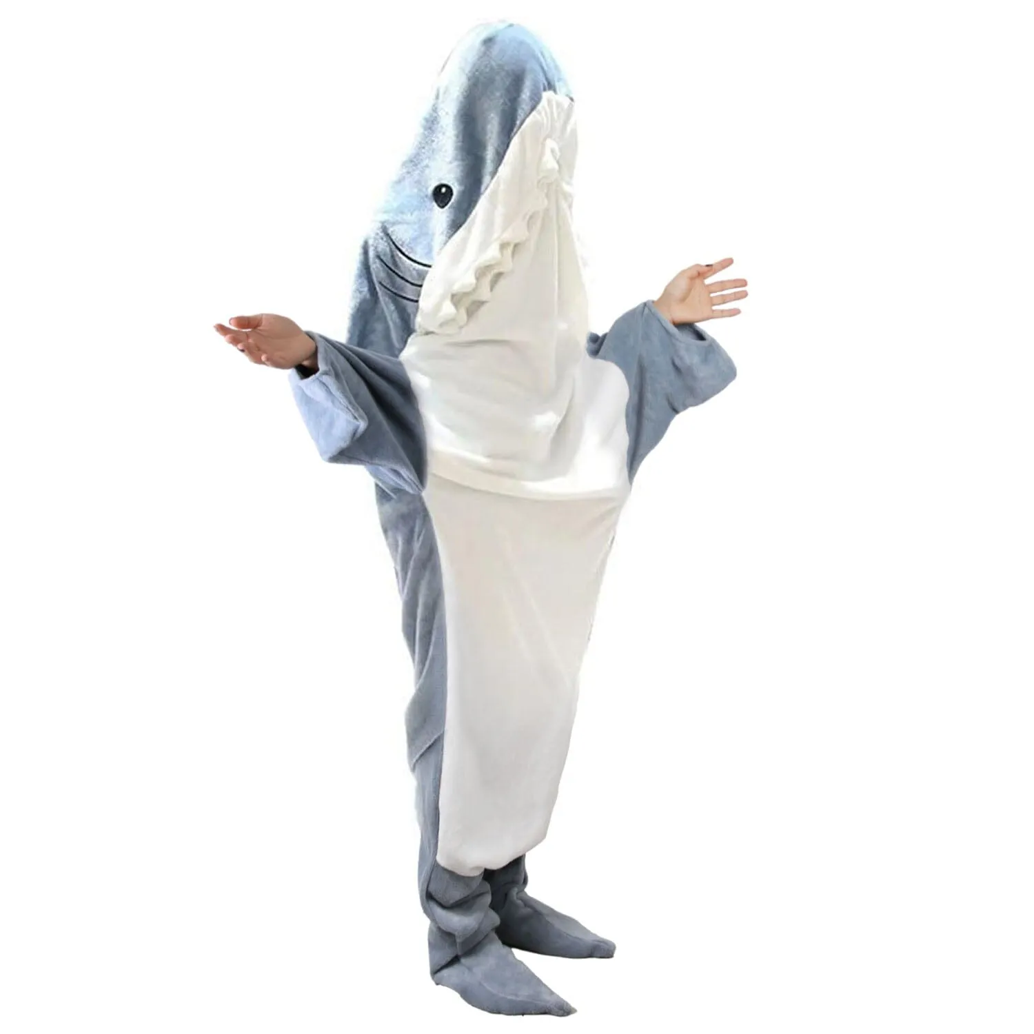 Wearable Shark Sleeping Bag Onezie with Zipper