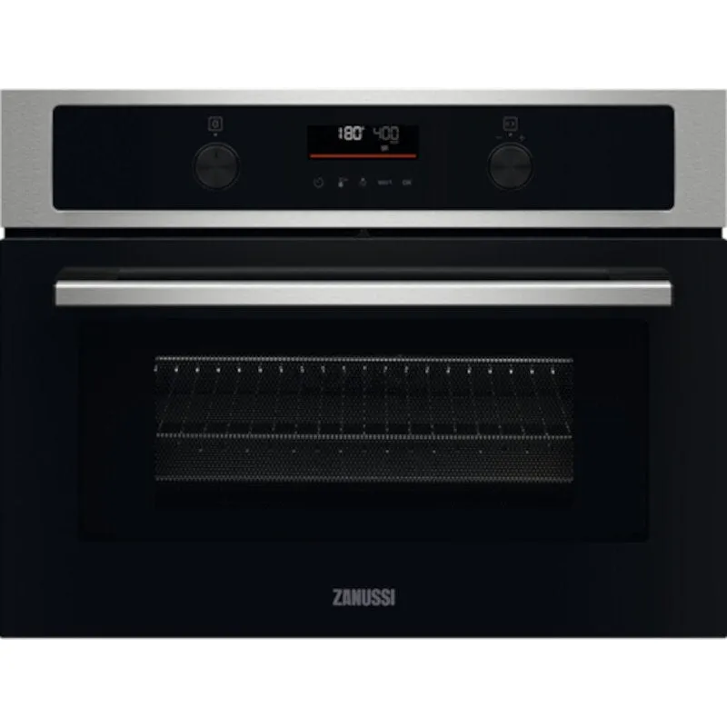 Zanussi ZVENM7XN Compact Oven with Microwave and Grill Functions, Stainless Steel