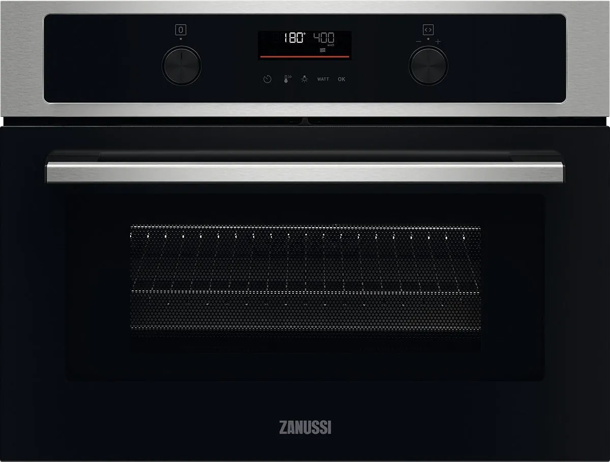 Zanussi ZVENM7XN Compact Oven with Microwave and Grill Functions, Stainless Steel